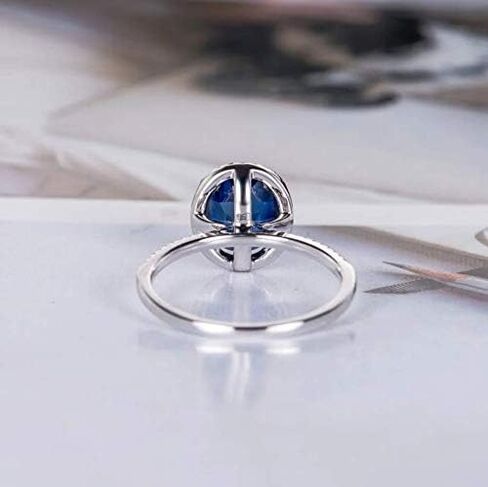 Jewelry Women Fashion London Blue Topaz Gemstone 925 Sterling Silver Ring Wedding Gifts Bridal Jewelry Size 6-10 in Saudi Arabia