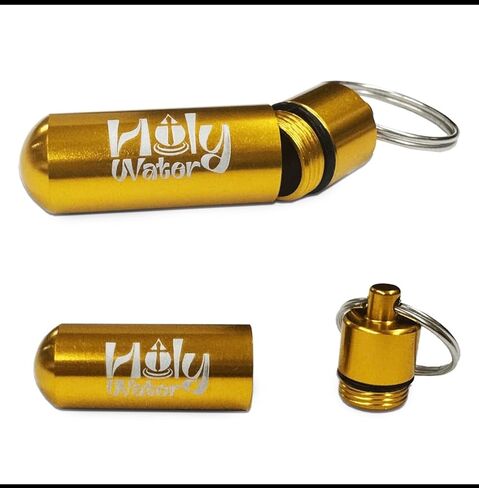 1 oz Metal Holy Water Flask - Catholic Travel Holy Water Container - Gift for Baptism, Geocache Bottle in Saudi Arabia