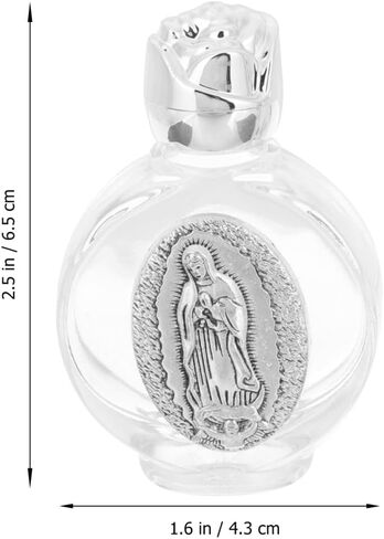 NOLITOY 2pcs Small Glass Holy Water Bottles for Baptism: Metal Vials Random Patterns Travel Containers for Weddings Religious Ceremonies in Saudi Arabia