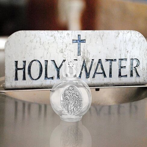NOLITOY 2pcs Small Glass Holy Water Bottles for Baptism: Metal Vials Random Patterns Travel Containers for Weddings Religious Ceremonies in Saudi Arabia