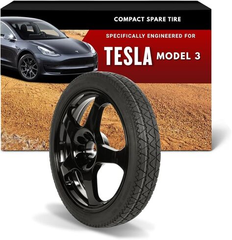 Complete Compact Spare Tire Kit w/Carrying Case -Fits 2017-2024 Tesla Model 3 - Modern Spare in Kuwait