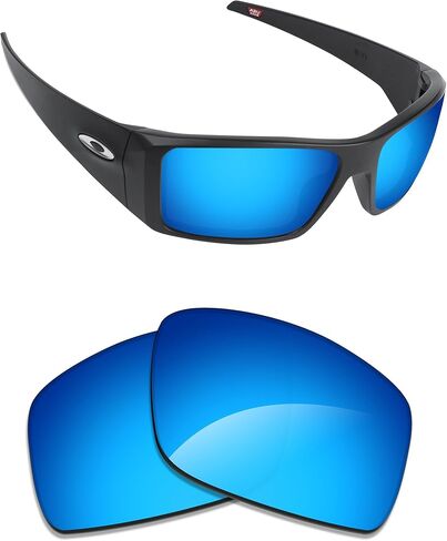 Alphax Ice Blue Mirrored Polarized Replacement Lenses for Oakley Heliostat OO9231 Sunglasses in Saudi Arabia