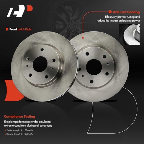 A-Premium 11.02 inch (279.8mm) Front Vented Disc Brake Rotors Compatible with Select Suzuki Models - SX4 2007-2013, SX4 Crossover 2012, 2-PC Set in Saudi Arabia