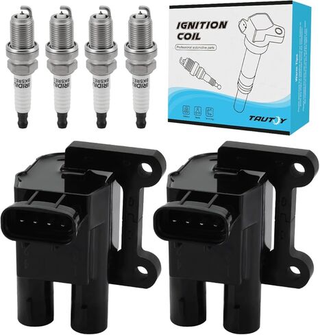 2PCS UF246 Ignition Coil Pack & 4PCS Iridium Spark Plugs (1.8L Only) 1998-1999 For Chevrolet/Chevy Prizm, For Toyota Corolla, Replace # 94856805 9091902224 5C1075 90919-02224 E863 in Saudi Arabia