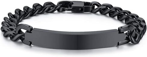 المرأة الرجال الفضة الوردي الذهب الفولاذ المقاوم للصدأ لوحة سوار سلسلة بسيطة كبح سوار موضة هدية عيد ميلاد المرأة الملحقات in Kuwait