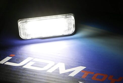 iJDMTOY OEM-Fit 3W Full LED License Plate Light Kit Compatible With Mercedes-Benz E CLS Class Sedan, C-Class Wagon, Powered by 18-SMD Xenon White LED & Can-bus Error Free in Saudi Arabia