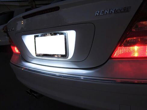 iJDMTOY OEM-Fit 3W Full LED License Plate Light Kit Compatible With Mercedes-Benz E CLS Class Sedan, C-Class Wagon, Powered by 18-SMD Xenon White LED & Can-bus Error Free in Saudi Arabia