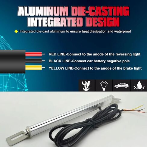x xotic tech إطار لوحة الترخيص الخلفي مصابيح LED 30-SMD احتياطية عكسية أو أضواء الفرامل الكل في واحد أبيض وأحمر مجموعة شريط إضاءة LED للسيارات سيارات الدفع الرباعي والشاحنات in Kuwait