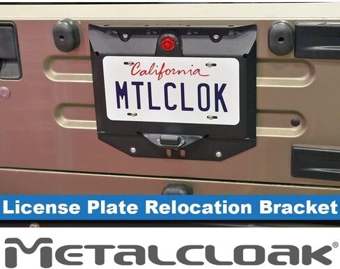 دعامة نقل لوحة الترخيص من Metalcloak، متوافقة مع TJ/LJ Wrangler، خفيفة الوزن، جميع الألومنيوم، مصابيح LED، جميع الأسلاك متضمنة، صنع في الولايات المتحدة الأمريكية in Kuwait