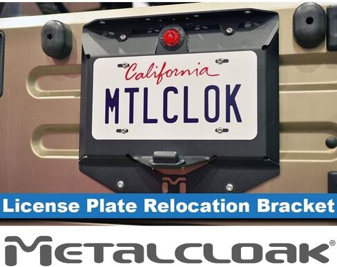 دعامة نقل لوحة الترخيص من Metalcloak، متوافقة مع TJ/LJ Wrangler، خفيفة الوزن، جميع الألومنيوم، مصابيح LED، جميع الأسلاك متضمنة، صنع في الولايات المتحدة الأمريكية in Kuwait