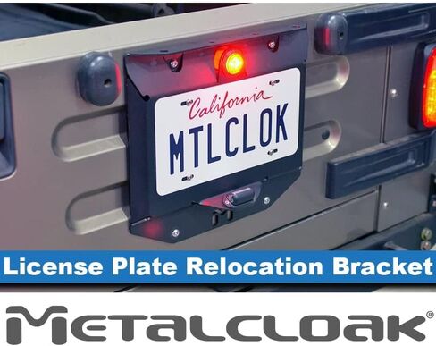 دعامة نقل لوحة الترخيص من Metalcloak، متوافقة مع TJ/LJ Wrangler، خفيفة الوزن، جميع الألومنيوم، مصابيح LED، جميع الأسلاك متضمنة، صنع في الولايات المتحدة الأمريكية in Kuwait