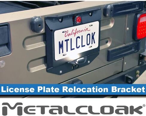 دعامة نقل لوحة الترخيص من Metalcloak، متوافقة مع TJ/LJ Wrangler، خفيفة الوزن، جميع الألومنيوم، مصابيح LED، جميع الأسلاك متضمنة، صنع في الولايات المتحدة الأمريكية in Kuwait