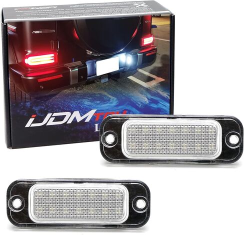 مجموعة إضاءة لوحة ترخيص LED بيضاء كاملة من iJDMTOY Xenon متوافقة مع Mercedes 2019-up G-Class (W463A) و2013-2018 G-Class (W463 LCI/Facelift) in Kuwait