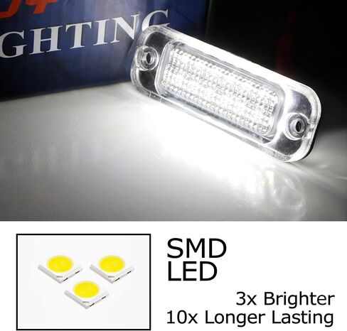 مجموعة إضاءة لوحة ترخيص LED بيضاء كاملة من iJDMTOY Xenon متوافقة مع Mercedes 2019-up G-Class (W463A) و2013-2018 G-Class (W463 LCI/Facelift) in Kuwait