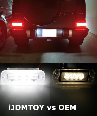 مجموعة إضاءة لوحة ترخيص LED بيضاء كاملة من iJDMTOY Xenon متوافقة مع Mercedes 2019-up G-Class (W463A) و2013-2018 G-Class (W463 LCI/Facelift) in Kuwait