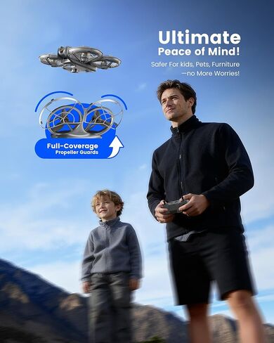 طائرة بدون طيار Wheat Run مع كاميرا - RC Quadcopter للأطفال والكبار المبتدئين، مع مفتاح واحد للإقلاع/الهبوط، تثبيت الارتفاع، وضع بدون رأس، طيران ثلاثي الأبعاد ومسار in Kuwait