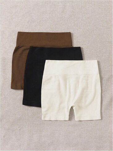 SOLY HUX Women's High Waisted Seamless Yoga Shorts 3 Piece Butt Lifting Biker Shorts Athletic Leggings in Saudi Arabia
