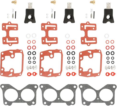 GXYWADY Carburetor Carb Repair Kits with Float 3 Pack Replacement for Johnson Evinrude V4 85 90 100 115 125 140 HP V6 150 155 175 185 200 235 390055 392550 398526 435443 434888 439076 18-7046 in Saudi Arabia