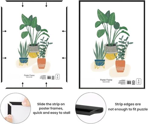 18x24 Picture Frame, Black, Flat Profile, Wall Photo Frame in Saudi Arabia