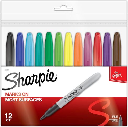 Sharpie Permanent Markers, Fine Point, 8 Pack, Assorted Colors (30217PP) in Kuwait