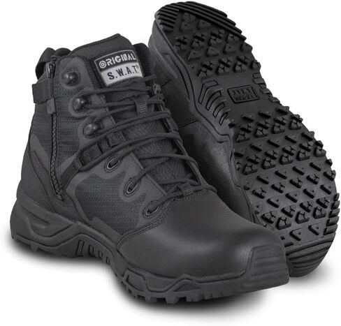Original S.W.A.T. Men's Alpha Fury 6" Side Zip Leather Toe Waterproof WP PT in Saudi Arabia