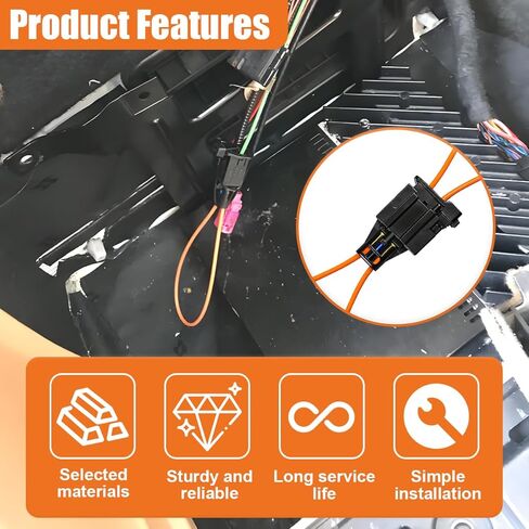 2PCS Most Fiber Optic Loop, Female & Male Fiber Optic Bypass Loop Adapter, Universal Device Connector Diagnostic Tool for Car, SUV, Truck Most Optical System (Black) in Saudi Arabia