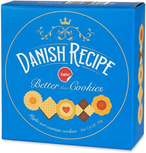 Balvi Danish Coockies Jewellery Box Colour Blue Simulates a Box of Biscuits Tin/Velvet in Kuwait