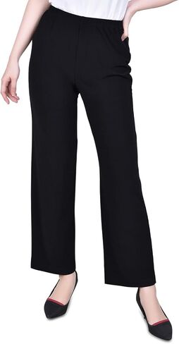 NY Collection Womens Petites Matte Jersey Office Wear Wide Leg Pants in Saudi Arabia