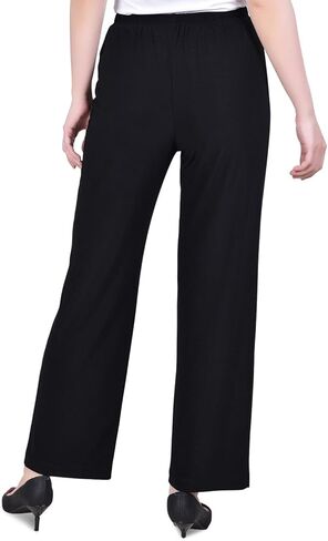 NY Collection Womens Petites Matte Jersey Office Wear Wide Leg Pants in Saudi Arabia