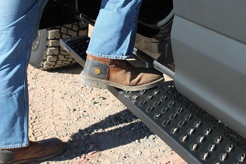 لوحات الجري من سلسلة Raptor بخطوات 6.5 بوصة بمقبض سن منشار واسع من الألومنيوم الأسود متوافق مع Super Cab 15-26 F-150 17-26 F-260/F-350 Super Duty in Kuwait