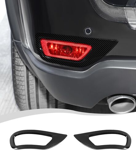 إكسسوارات خارجية لإطار إطار الضباب الخلفي من Hoolcar متوافقة مع جيب جراند شيروكي 2011-2020 وجيب كومباس 2011-2016، أسود مدخن، قطعتان in Saudi Arabia