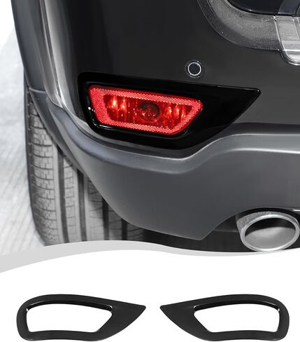 إكسسوارات خارجية لإطار إطار الضباب الخلفي من Hoolcar متوافقة مع جيب جراند شيروكي 2011-2020 وجيب كومباس 2011-2016، أسود مدخن، قطعتان in Saudi Arabia