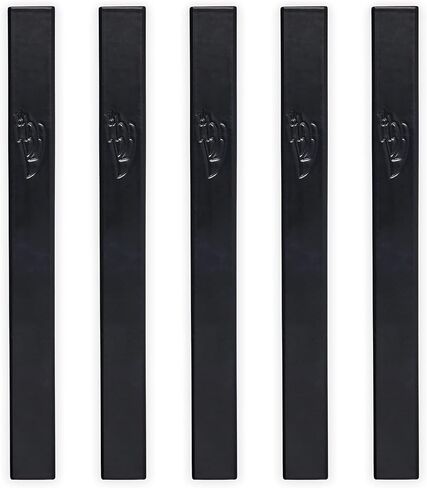 علبة من 5 قطع من الألومنيوم للميزوزا| تناسب ما يصل إلى 5 بوصات / 12 سم من Mezuzah Scroll | سهلة التقشير واللصق (التمرير غير متضمن) | حماية حافظة مقاومة للماء (أسود) in Kuwait