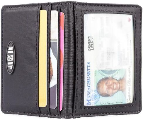 Big Skinny RFID Blocking New Yorker Front Pocket Wallet, Nylon Microfiber, Black in Saudi Arabia
