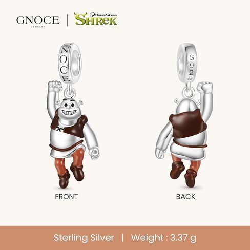 GNOCE Shrek Pendant Dangle Charm Bracelet for Women, S925 Sterling Silver Dangle Charms for Women Wife, Valentine‘s Day, Mother’s Day Jewelry in Saudi Arabia