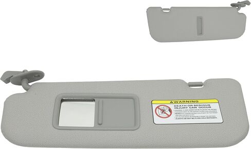 2Pcs Left Driver and Right Passenger Side Sun Visor Gray W/Mirror for 2012 2013 2014 2015 Hyundai Veloster 852102V130TX 852202V140TX in Saudi Arabia