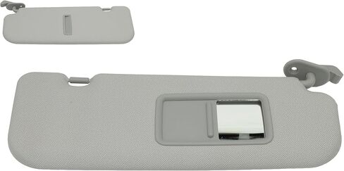 2Pcs Left Driver and Right Passenger Side Sun Visor Gray W/Mirror for 2012 2013 2014 2015 Hyundai Veloster 852102V130TX 852202V140TX in Saudi Arabia