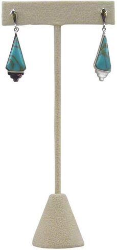 حلق من جلد الغزال البيج مقاس 5.75 بوصة 12 قطعة لعرض المجوهرات، والتجزئة، والاستخدام المنزلي، والمعارض التجارية، وحقيبة العرض، للبريد، والخطاف، والحلقة، والأقراط المتدلية in Kuwait