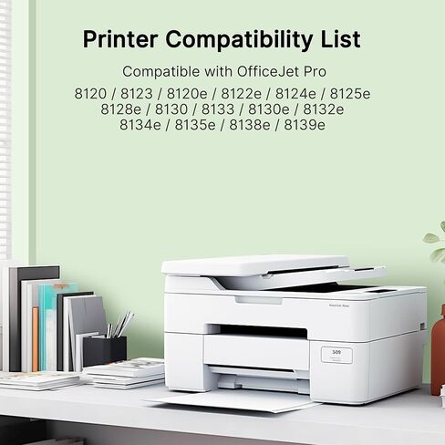 خراطيش حبر 923 لطابعات HP المتوافقة مع خراطيش حبر HP 923 تعمل مع خراطيش حبر HP OfficeJet Pro 8135e 8130e 8125e 8138e 8139e 8120e (4 عبوات، أسود سماوي أرجواني أصفر) بدون رقاقة in Kuwait