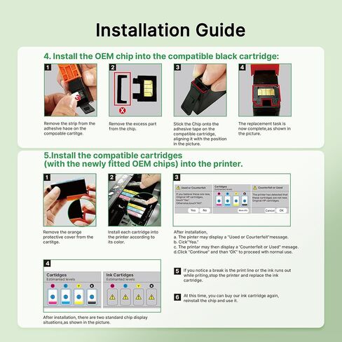 خراطيش حبر 923 لطابعات HP المتوافقة مع خراطيش حبر HP 923 تعمل مع خراطيش حبر HP OfficeJet Pro 8135e 8130e 8125e 8138e 8139e 8120e (4 عبوات، أسود سماوي أرجواني أصفر) بدون رقاقة in Kuwait
