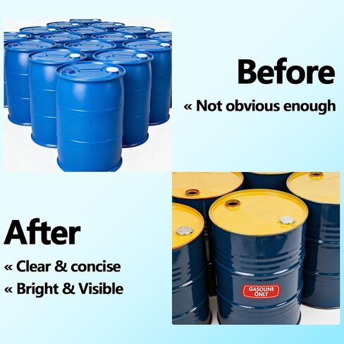 40 Pcs Diesel Only & Gasoline Only Fuel Tank Stickers - 6x2 Inch Strong Adhesive No Fade Vinyl Decals | Waterproof & UV Resistant for Fuel Cans, Gas Caps, Heavy Duty Trucks, Pickups, Tractors in Saudi Arabia