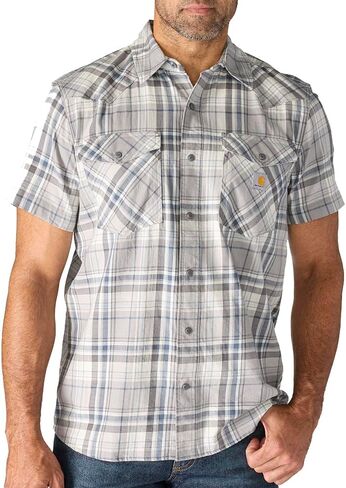 Carhartt Men's Montana Bozeman Relaxed Ss Plaid Shirt in Saudi Arabia
