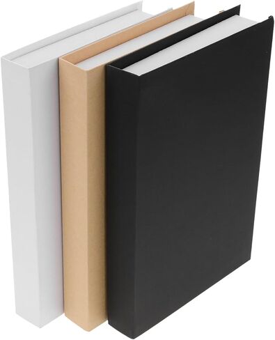 LUOZZY 3pcs Fake Decorative Book Models Black, White & Beige Fake Book for Decorative Home Office Bookshelf Display Decorations in Saudi Arabia