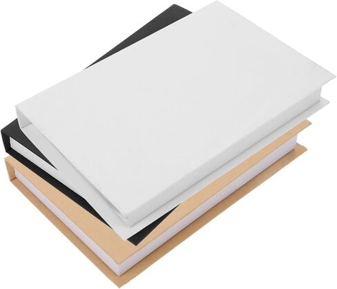 LUOZZY 3pcs Fake Decorative Book Models Black, White & Beige Fake Book for Decorative Home Office Bookshelf Display Decorations in Saudi Arabia