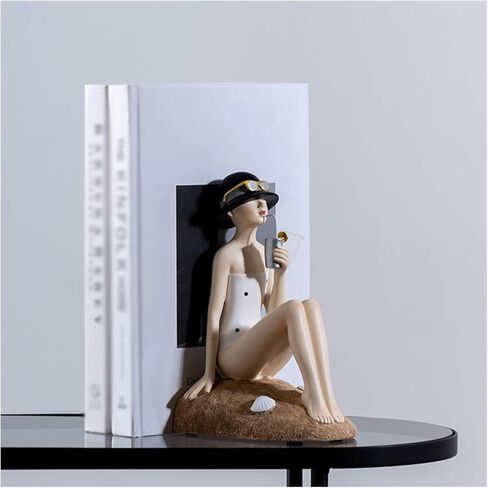 نهايات الكتب، نهايات الكتب، نهايات الكتب المصنوعة من الراتنج، نهايات سطح المكتب، تصميمات فريدة لفتاة الشاطئ، سدادة كتب للمدرسة، المنزل، المكتب، المكتبة، نهايات الكتب للأرفف (ب) in Kuwait