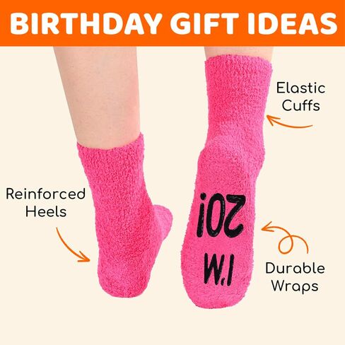 HAPPYPOP Birthday Gift Ideas - 20 30 40 50 60 70 80 Year Old Socks for Women in Saudi Arabia