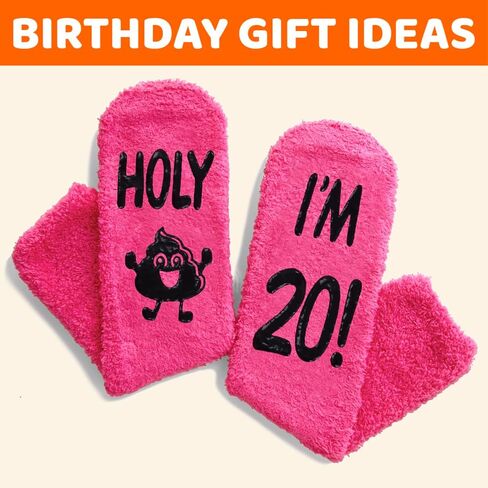 HAPPYPOP Birthday Gift Ideas - 20 30 40 50 60 70 80 Year Old Socks for Women in Saudi Arabia