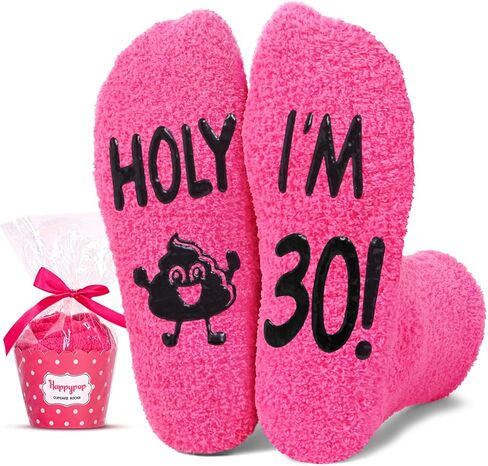 HAPPYPOP Birthday Gift Ideas - 20 30 40 50 60 70 80 Year Old Socks for Women in Saudi Arabia