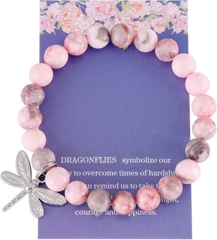 Dragonfly Gifts for Women Jewelry Her Mom Aunt Lovers Birthday Beads Dragonfly Bracelets in Saudi Arabia