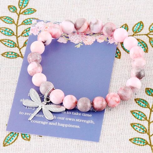 Dragonfly Gifts for Women Jewelry Her Mom Aunt Lovers Birthday Beads Dragonfly Bracelets in Saudi Arabia